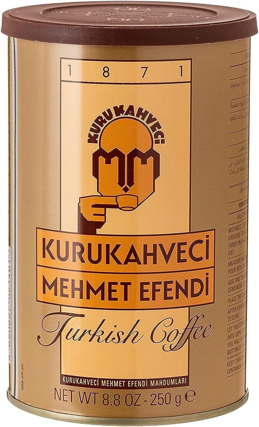 Café Turc Mehmet Efendi 250g | Kurukahveci Turkish Coffee | Café Finement Moulu Traditionnel Premium