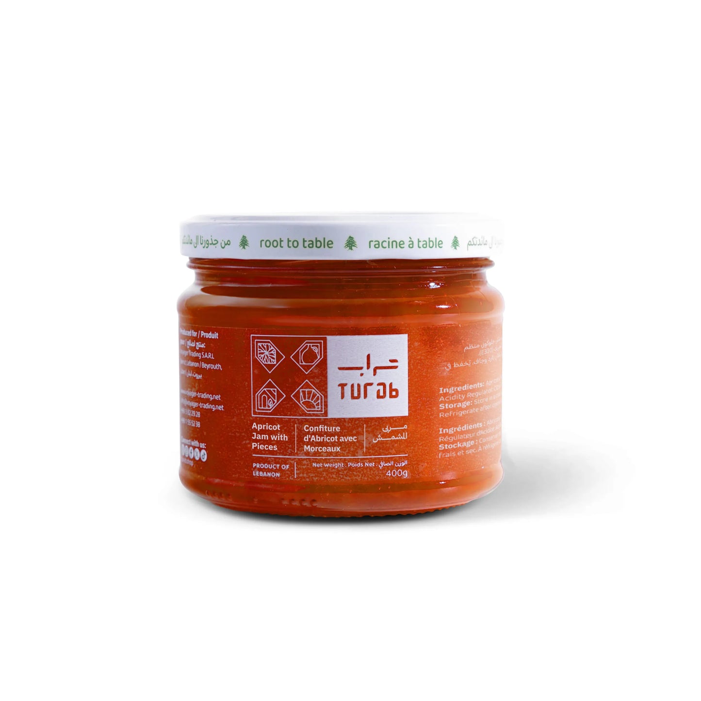Confiture d'Abricot avec Morceaux - Turab - 400g