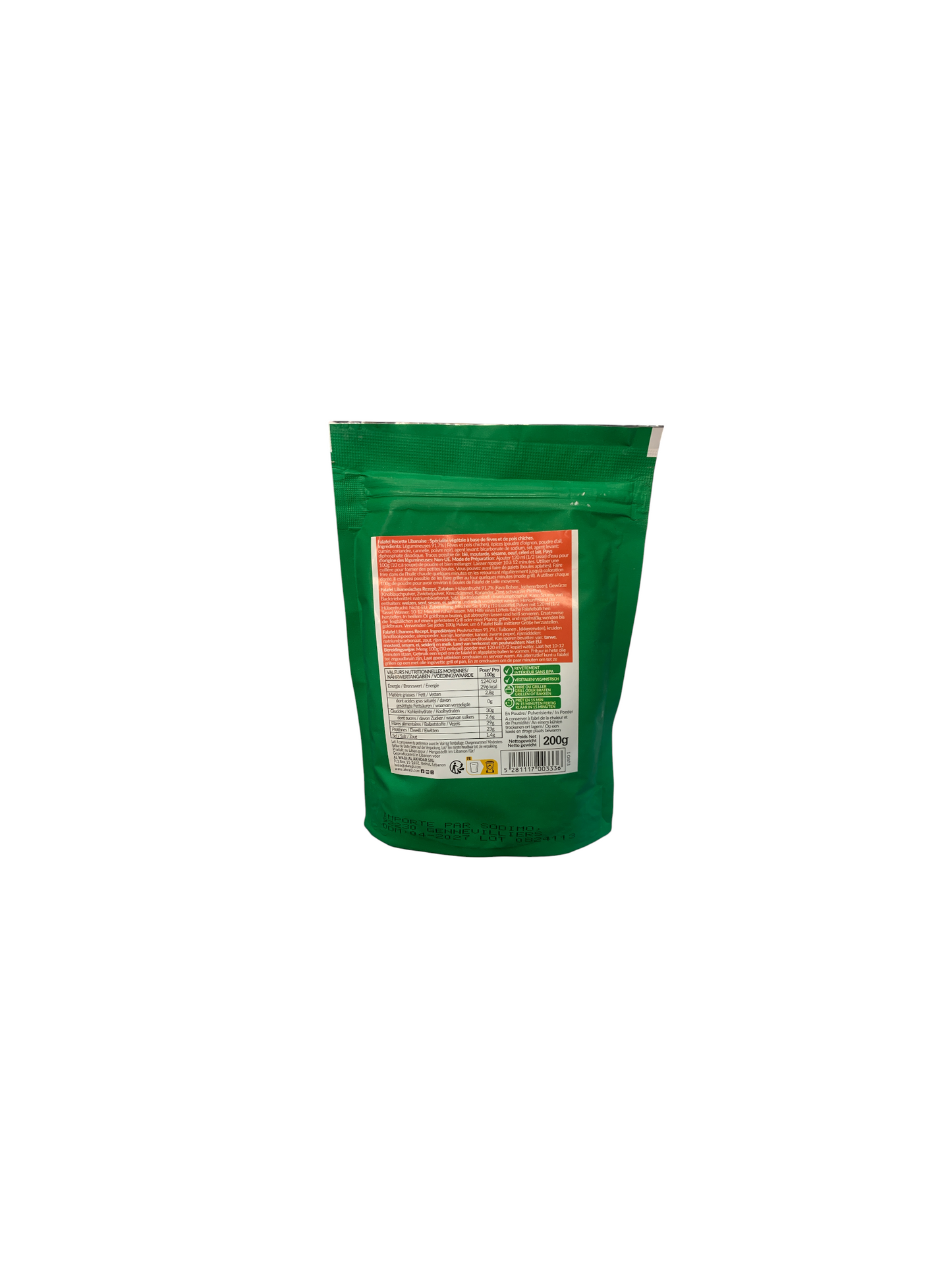 produits orientaux : alwadi falafel 200g
