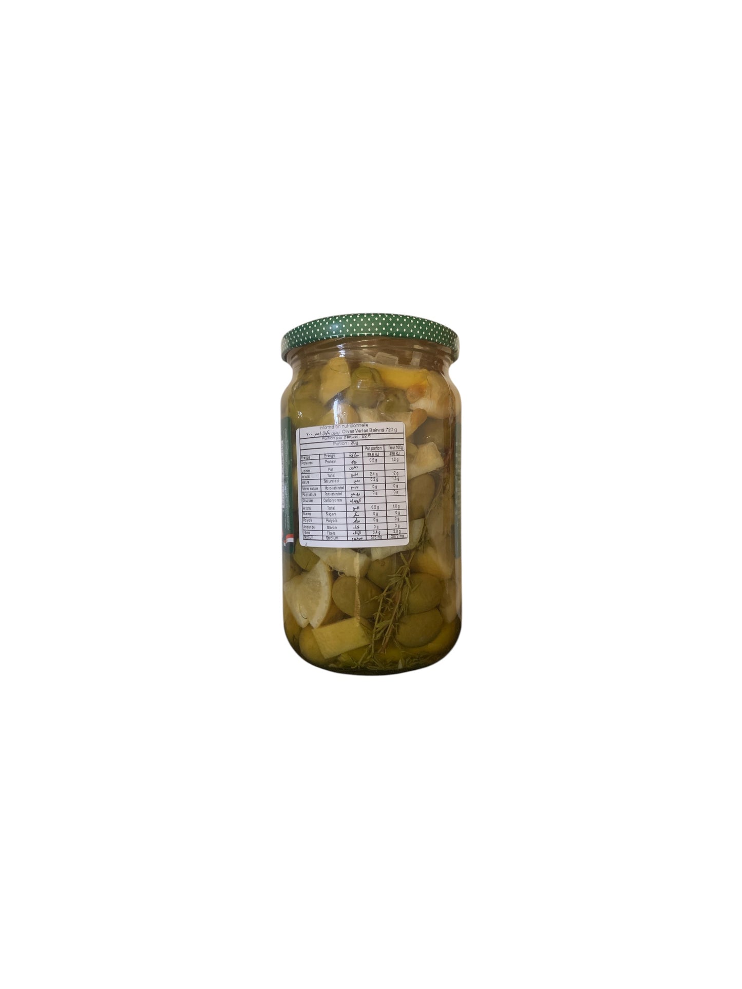 produits orientaux: olives vertes égyptienne durra