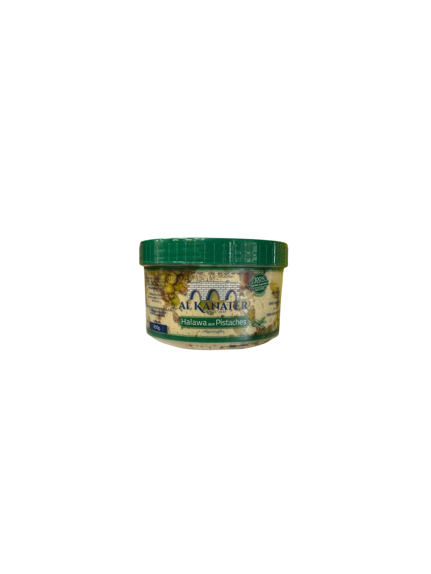 Halawa aux Pistaches Al Kanater | Pâte de Sésame Traditionnelle aux Pistaches 450g
