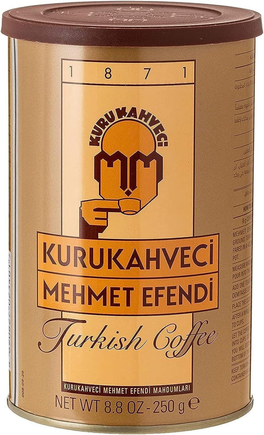 Café Turc Mehmet Efendi 250g | Kurukahveci Turkish Coffee | Café Finement Moulu Traditionnel Premium