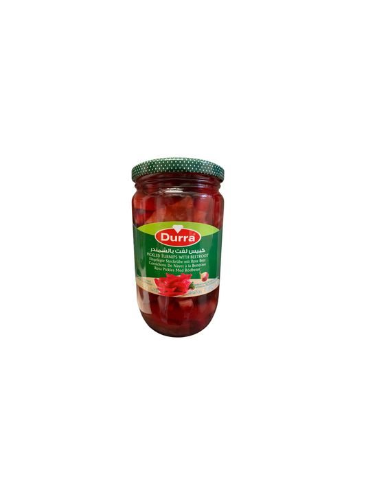 produits orientaux : cornichons de navet à la betterave durra